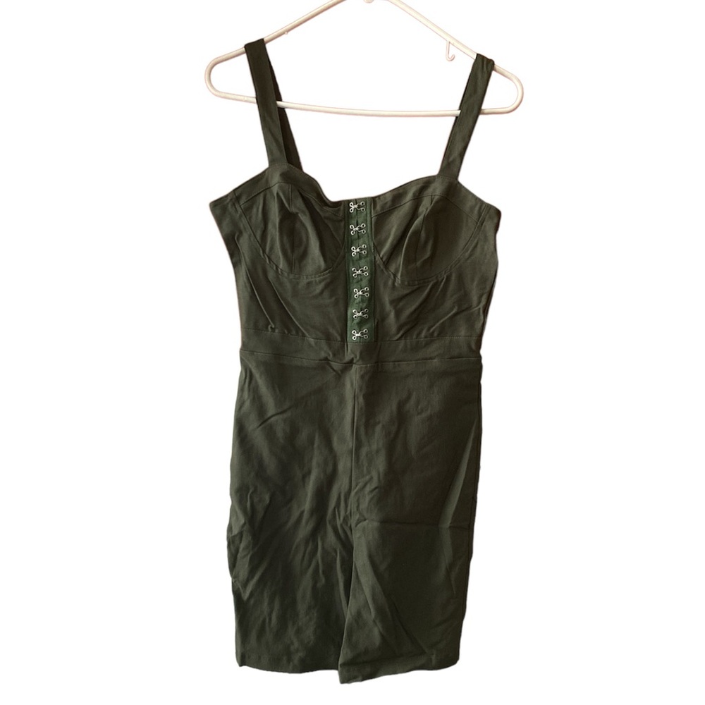 Elegant Dark Green Mini Dress